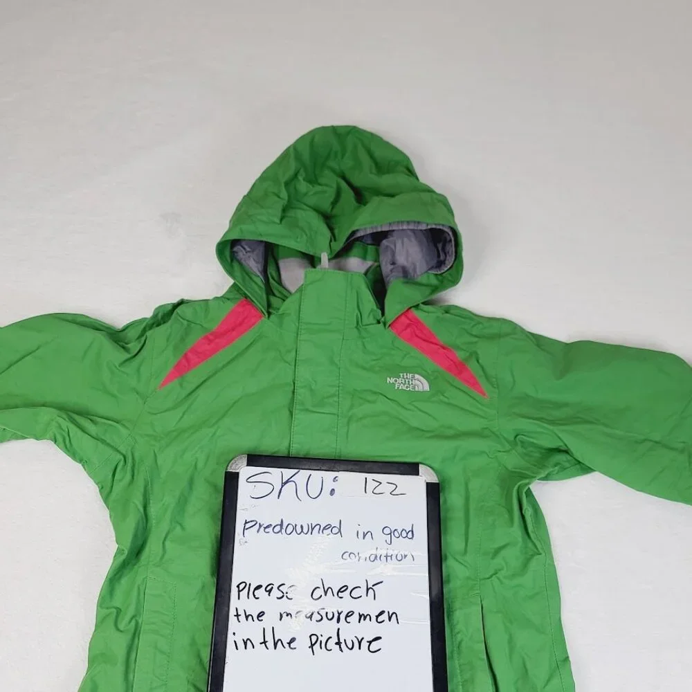 The North Face Girl's Green Hyvent Hooded Outdoor Winter‎ Ski Jacket Size L